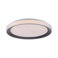 LED-DECKENLEUCHTE LOLASMART-DISC  Smart 51/7,5 cm   - Schwarz, Design, Kunststoff/Metall (51/7,5cm)