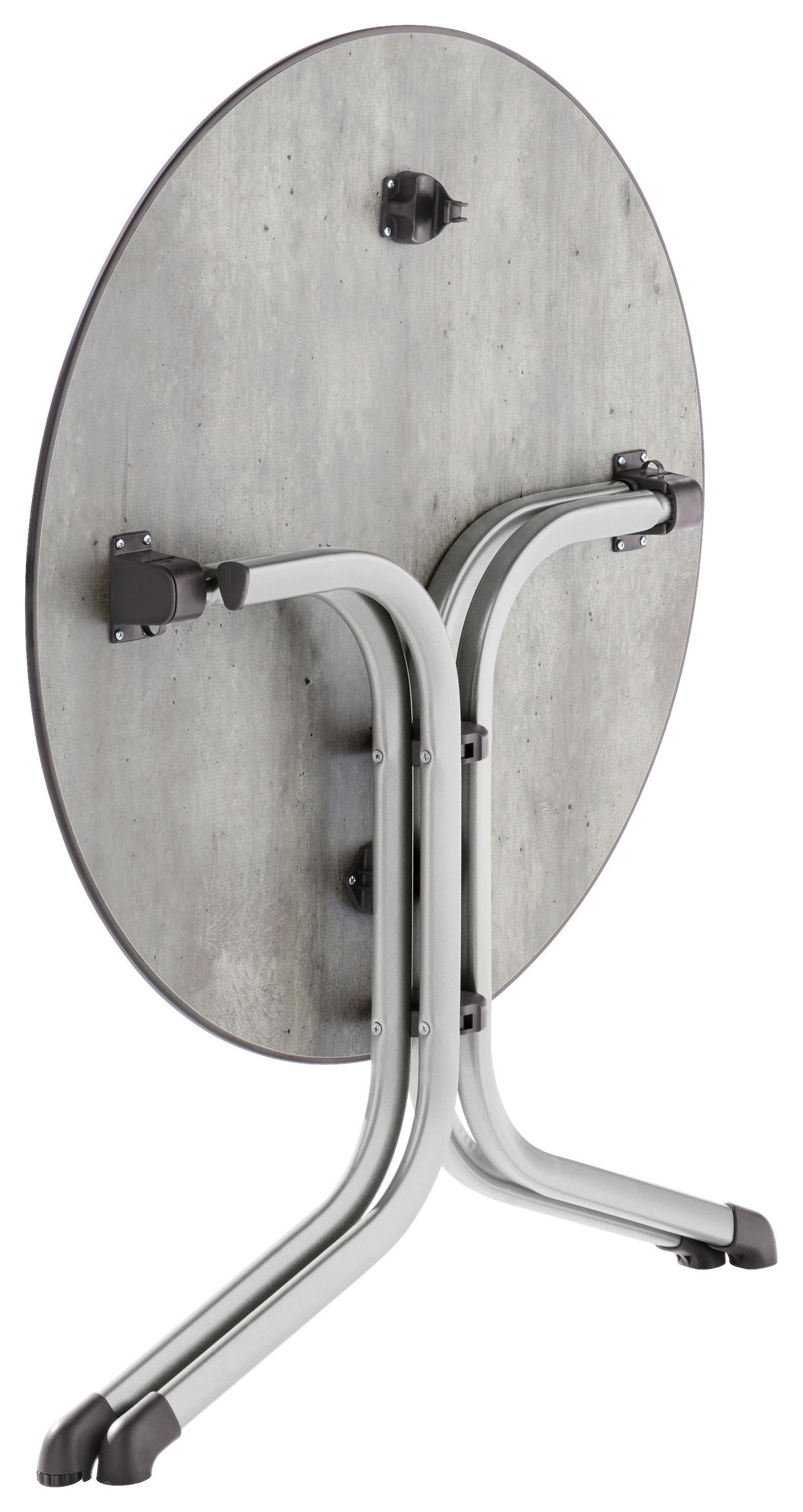 GARTENKLAPPTISCH 85/85/73 cm Metall, Kunststoff rund - Graphitfarben/Grau, Basics, Kunststoff/Metall (85/85/73cm) - Sieger
