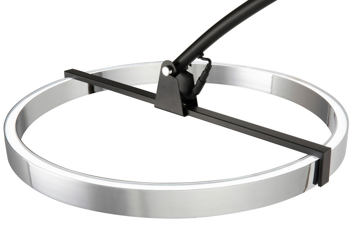 LED STOJACÍ LAMPA, 203/50/205,5 cm - černá/čiré, Trend, kov/plast (203/50/205,5cm) - Dieter Knoll