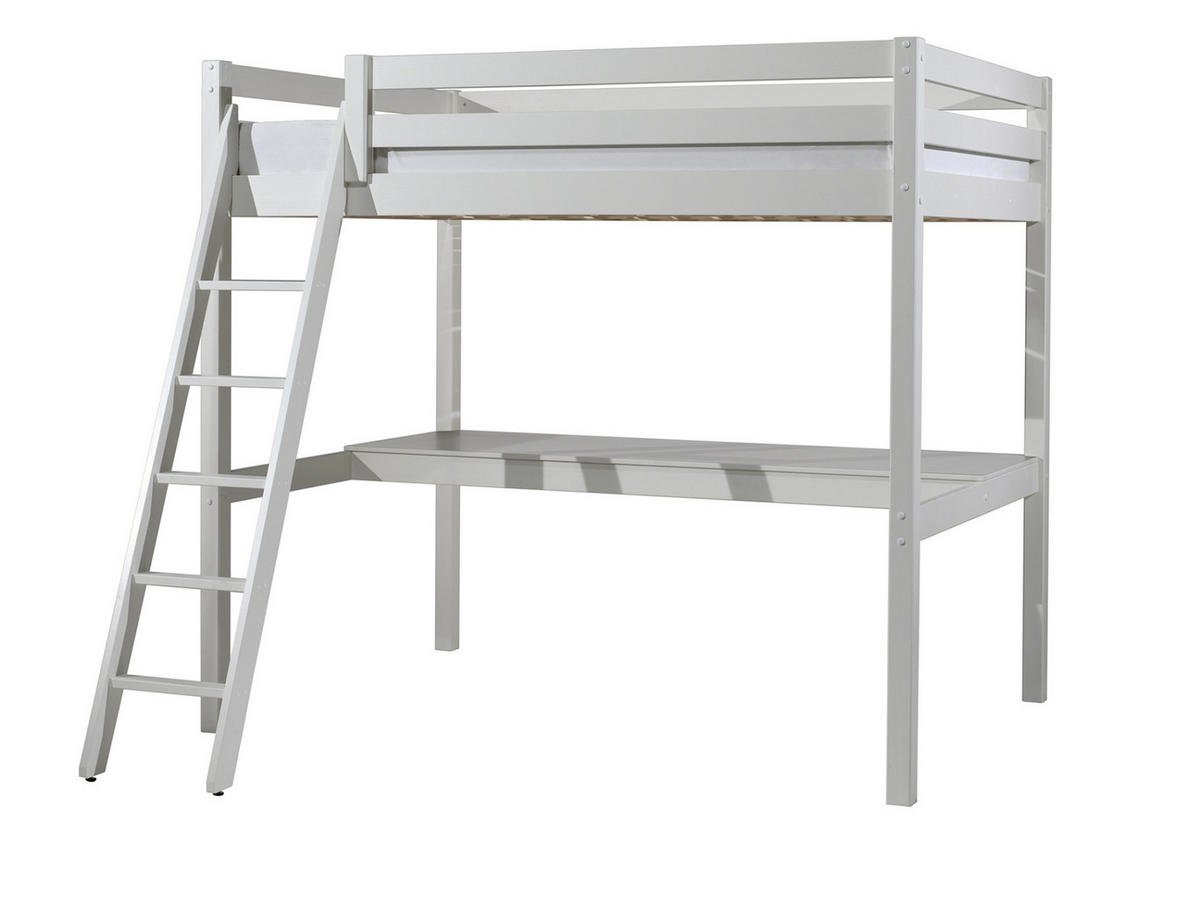HOCHBETT 140/200 cm Weiß Weiß  - Weiß/Kieferfarben, Basics, Holz (140/200cm) - MID.YOU