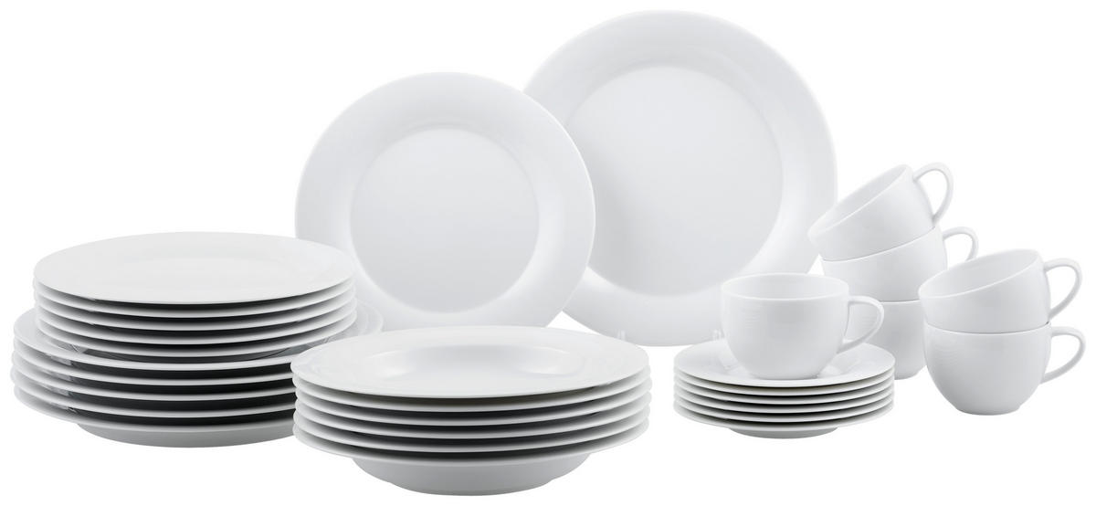 KOMBISERVICE Weiß Yono Novo 30-teilig 6 Personen  - Weiß, Basics, Keramik (40/40/30cm) - Rosenthal