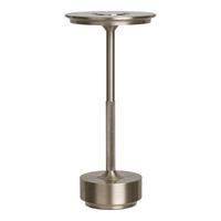 AKKU-TISCHLEUCHTE 13/28.5/13 cm   - Silberfarben, Design, Metall (13/28.5/13cm)