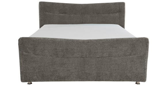 BOXSPRINGBETT 140/200 cm  in Grau  - Chromfarben/Grau, KONVENTIONELL, Textil/Metall (140/200cm) - Esposa