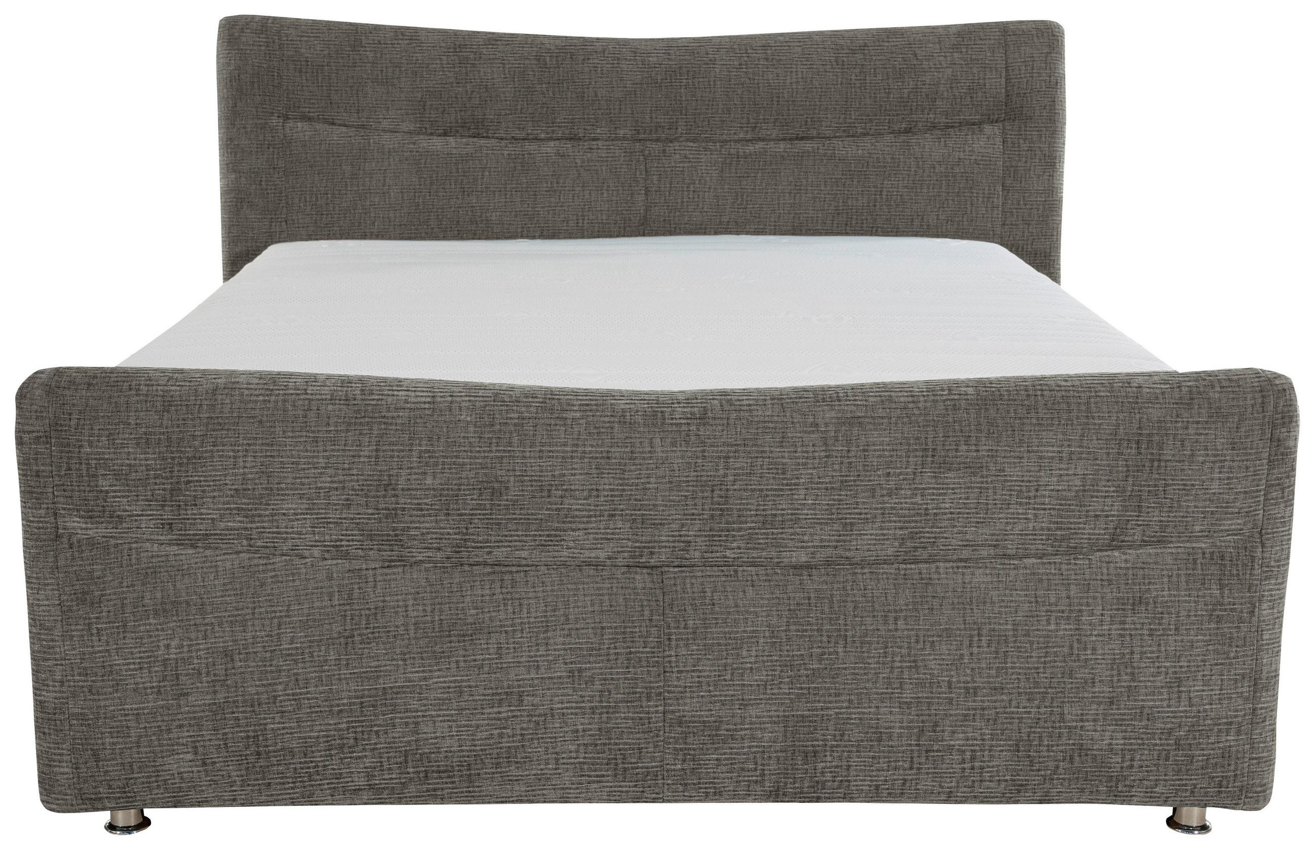 BOXSPRINGBETT 160/200 cm  in Grau  - Chromfarben/Grau, KONVENTIONELL, Textil/Metall (160/200cm) - Esposa