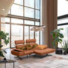 ECKSOFA in Echtleder Cognac  - Cognac/Beige, Design, Leder/Metall (239/152cm) - Koinor