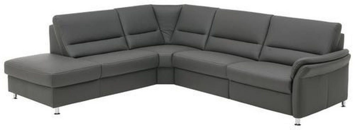 HÖRNSOFFA i äkta läder grå  - beige/ljusgrå, Design, metall/läder (249/288cm) - Beldomo Premium