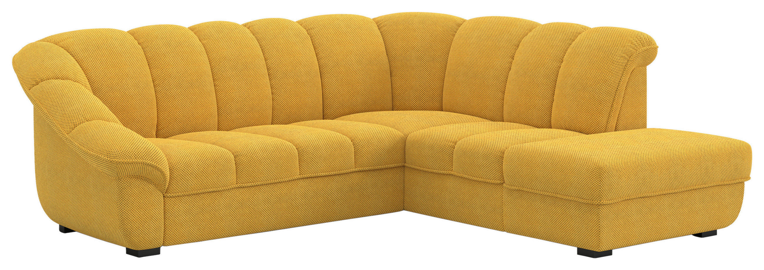 SEDACIA SÚPRAVA, textil, horčicovožltá - čierna/horčicovožltá, Modern, textil/plast (260/88/222cm) - Welnova