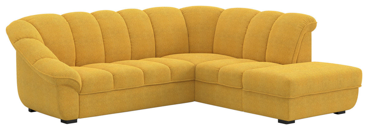 SEDACIA SÚPRAVA, textil, horčicovožltá - čierna/horčicovožltá, Modern, textil/plast (260/88/222cm) - Welnova