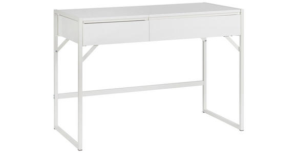 SCHREIBTISCH 105/50/75,8-100 cm in Weiß - Weiß, Design, Holzwerkstoff/Metall (105/50/75,8-100cm) - Novel