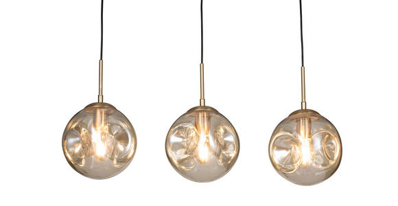 HÄNGELEUCHTE 76/20/150 cm - Champagner, Design, Glas/Metall (76/20/150cm) - Dieter Knoll