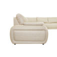 ECKSOFA Creme Struktur Rückenkissen, Rücken echt  - Chromfarben/Creme, KONVENTIONELL, Textil/Metall (310/280cm) - Carryhome
