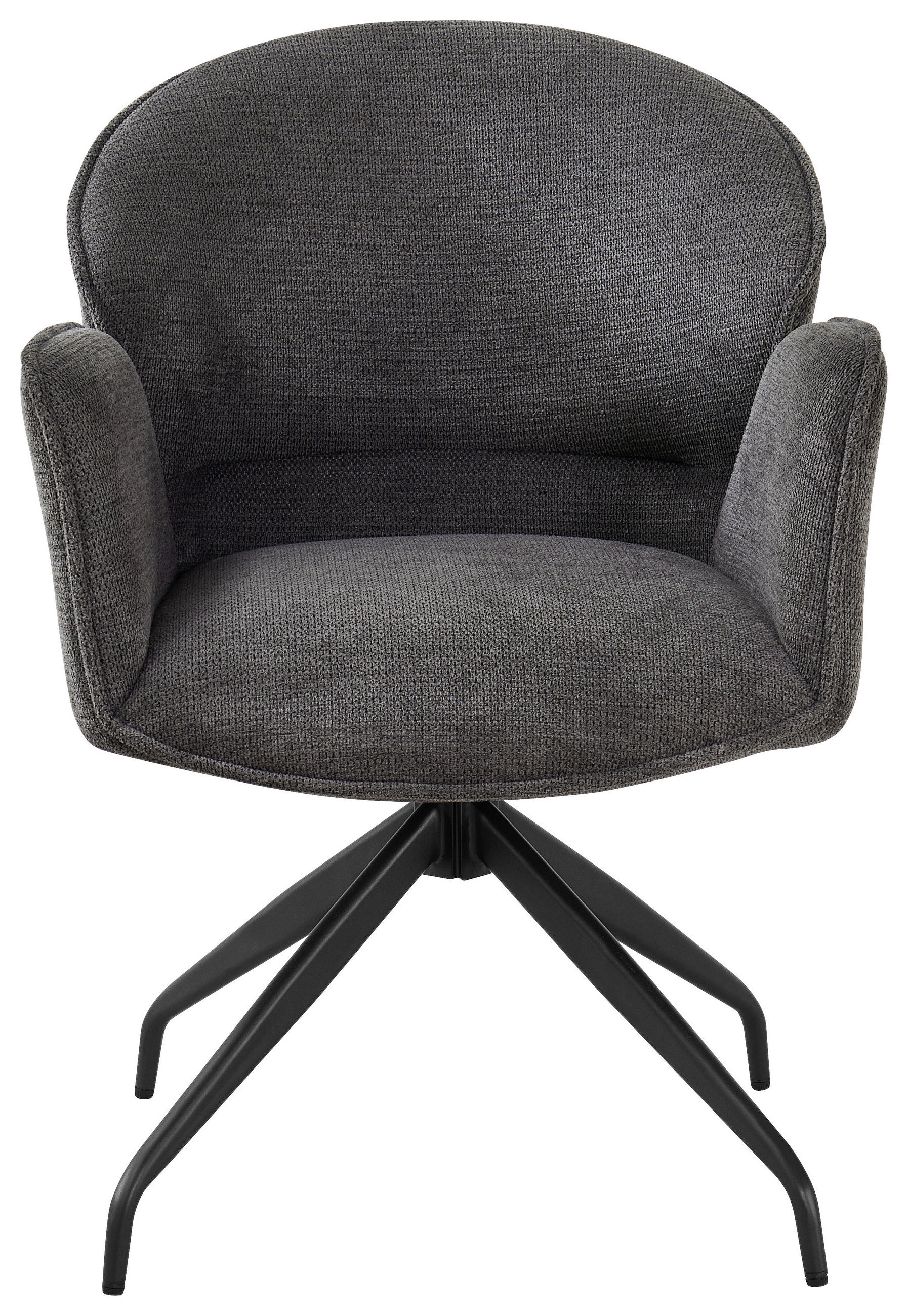 ARMLEHNSTUHL  in Eisen Webstoff  - Schwarz, MODERN, Holz/Textil (60/86/61cm) - MID.YOU
