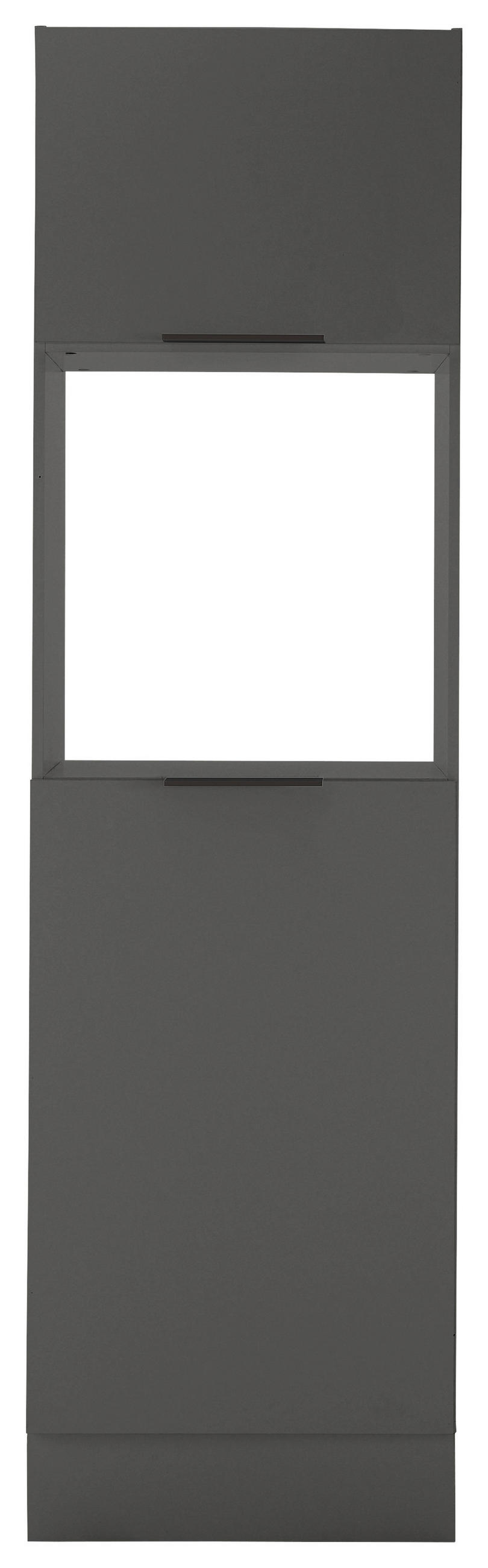 GERÄTEUMBAUSCHRANK 60/211/57 cm  in Graphitfarben  - Schwarz/Graphitfarben, Basics, Holzwerkstoff/Metall (60/211/57cm) - Carryhome