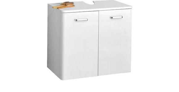 WASCHBECKENUNTERSCHRANK 60/53/33 cm - Chromfarben/Weiß, KONVENTIONELL, Holzwerkstoff/Metall (60/53/33cm) - Xora