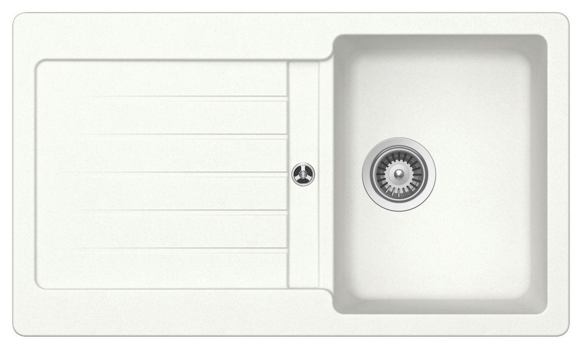 SPÜLE AUSTIN86X50W  - Weiß, Design, Stein (86/21/50cm) - Respekta