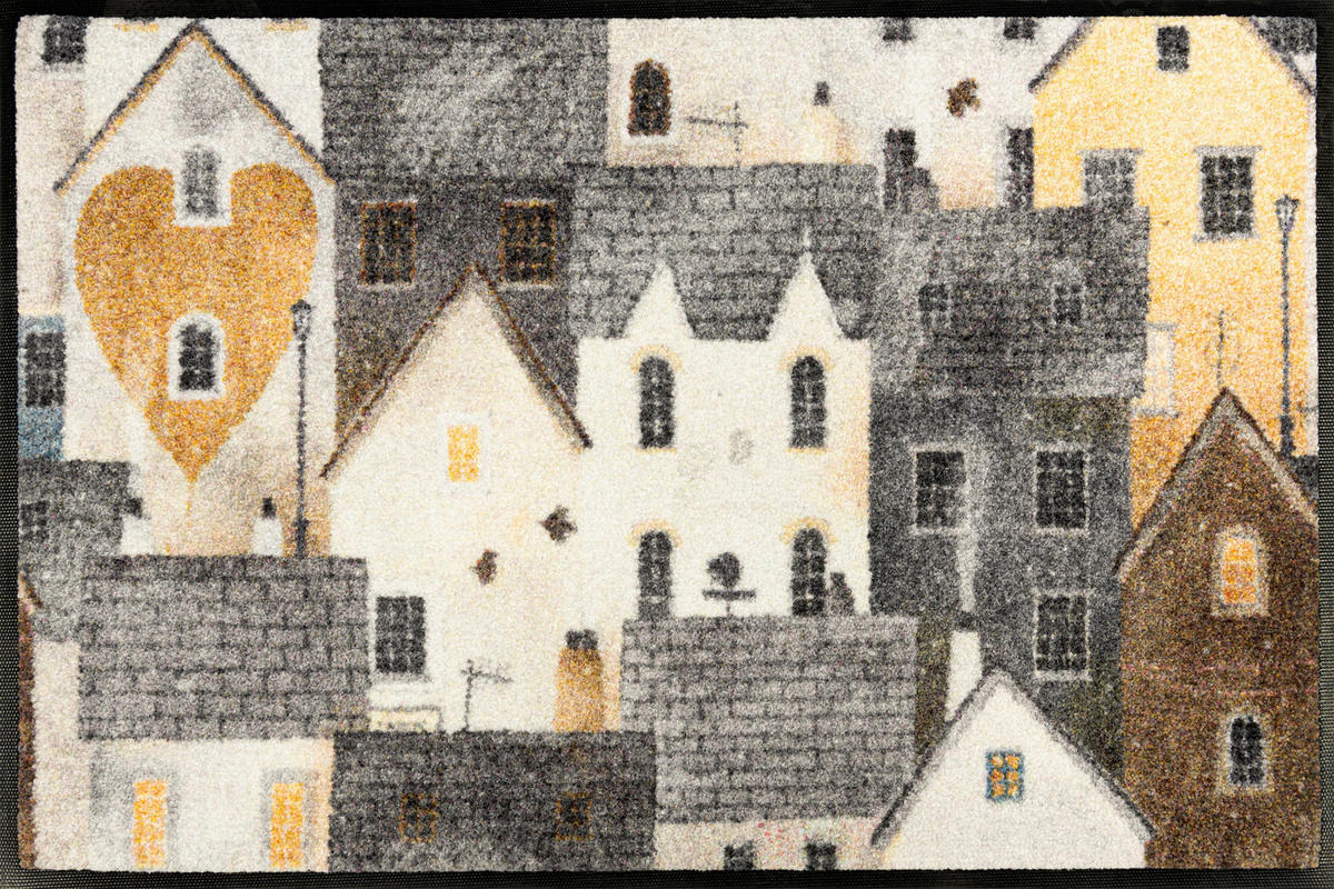 PREDPRAŽNIK  Urban Blocks     50/75 cm    potiskano  večbarvno  - večbarvno, Basics, umetna masa/tekstil (50/75cm) - wash+dry