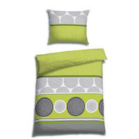 BETTWÄSCHE Renforcé 140/200 cm  - Grau/Grün, Trend, Textil (140/200cm) - Florella
