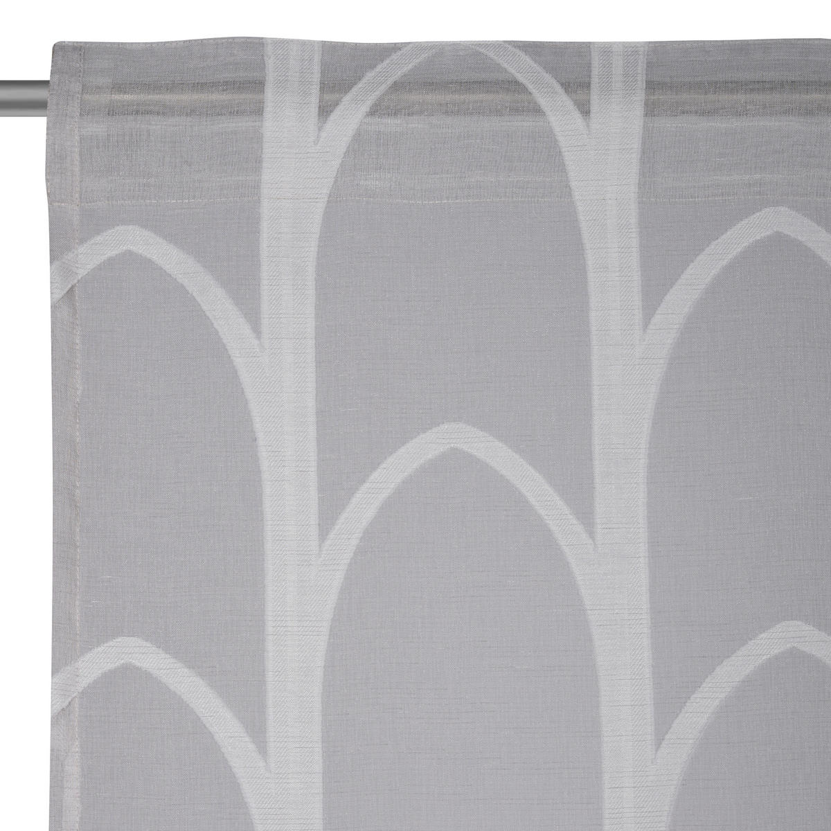 FERTIGVORHANG transparent  - Hellgrau, Design, Textil (140/245cm) - Esposa