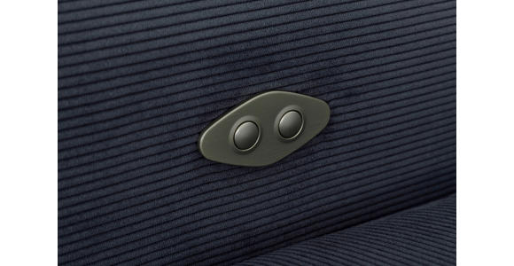 ECKSOFA Graublau Feincord - Graublau/Schwarz, Design, Textil/Metall (280/205cm) - Xora