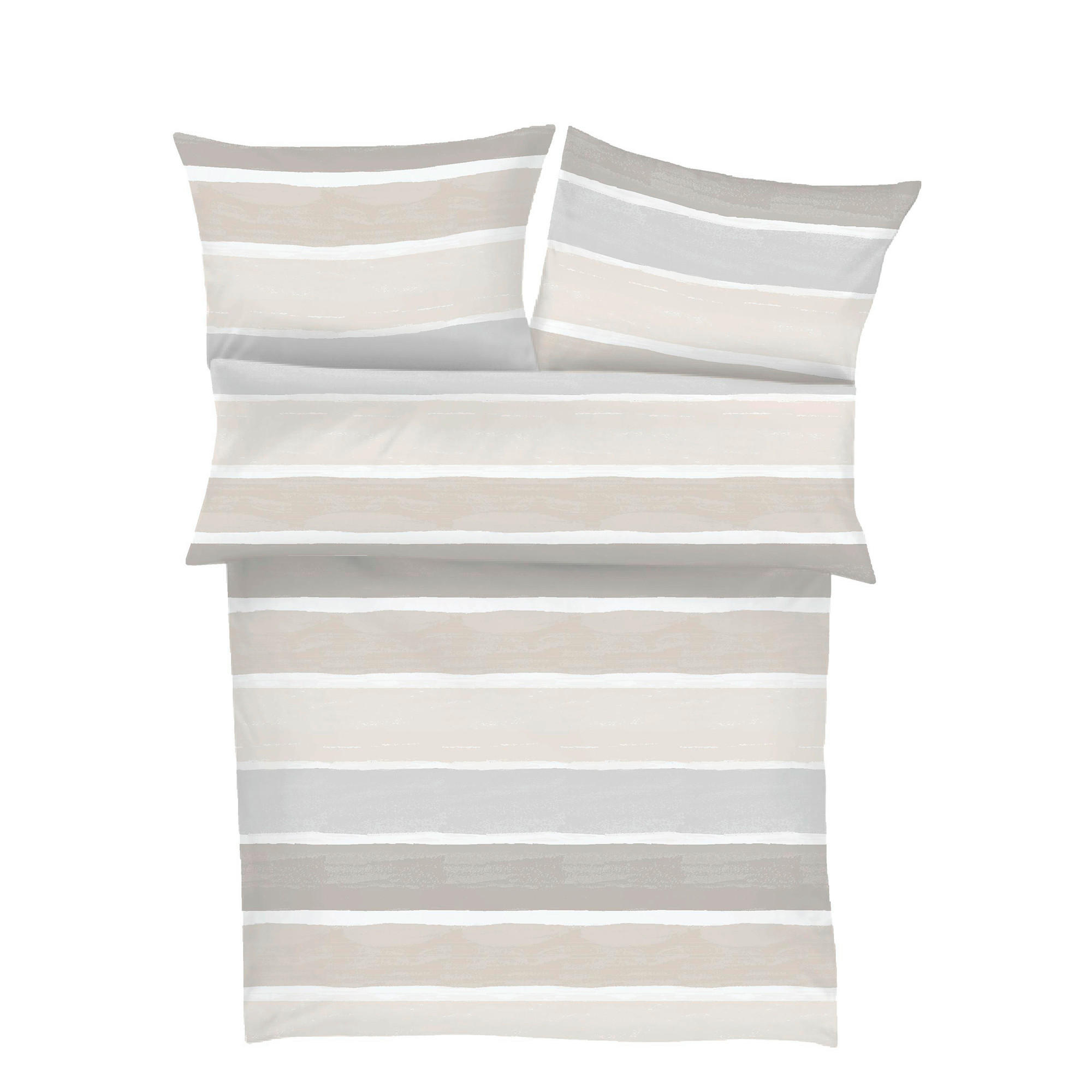 S. Oliver OBOJSTRANNÁ POSTEĽNÁ BIELIZEŇ, makosatén, sivá, béžová, 140/200 cm