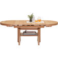 COUCHTISCH Wildeiche furniert 125-165,5/71/56-75 cm oval Wildeiche  - Wildeiche, KONVENTIONELL, Holzwerkstoff/Metall (125-165,5/71/56-75cm) - Venda