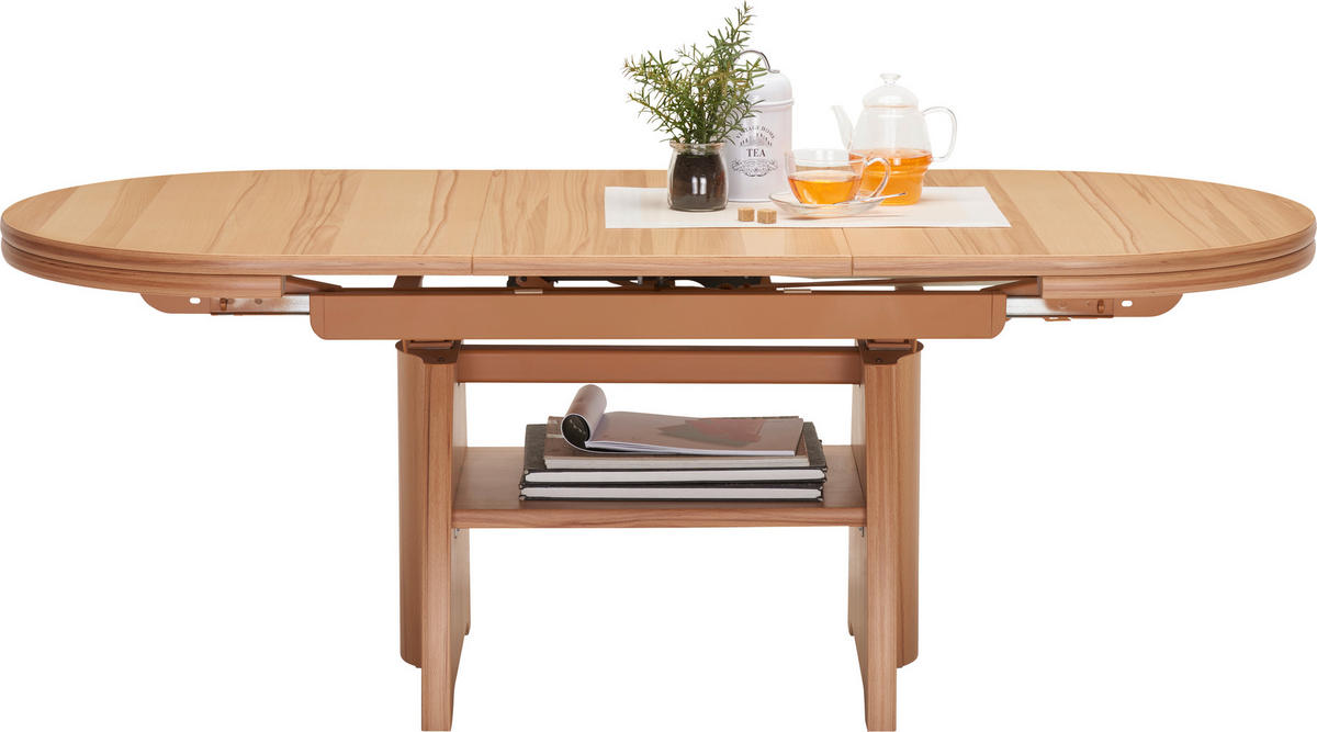 COUCHTISCH in Metall, Holzwerkstoff 125-165,5/71/56-75 cm  - Wildeiche, Konventionell, Holzwerkstoff/Metall (125-165,5/71/56-75cm) - Venda