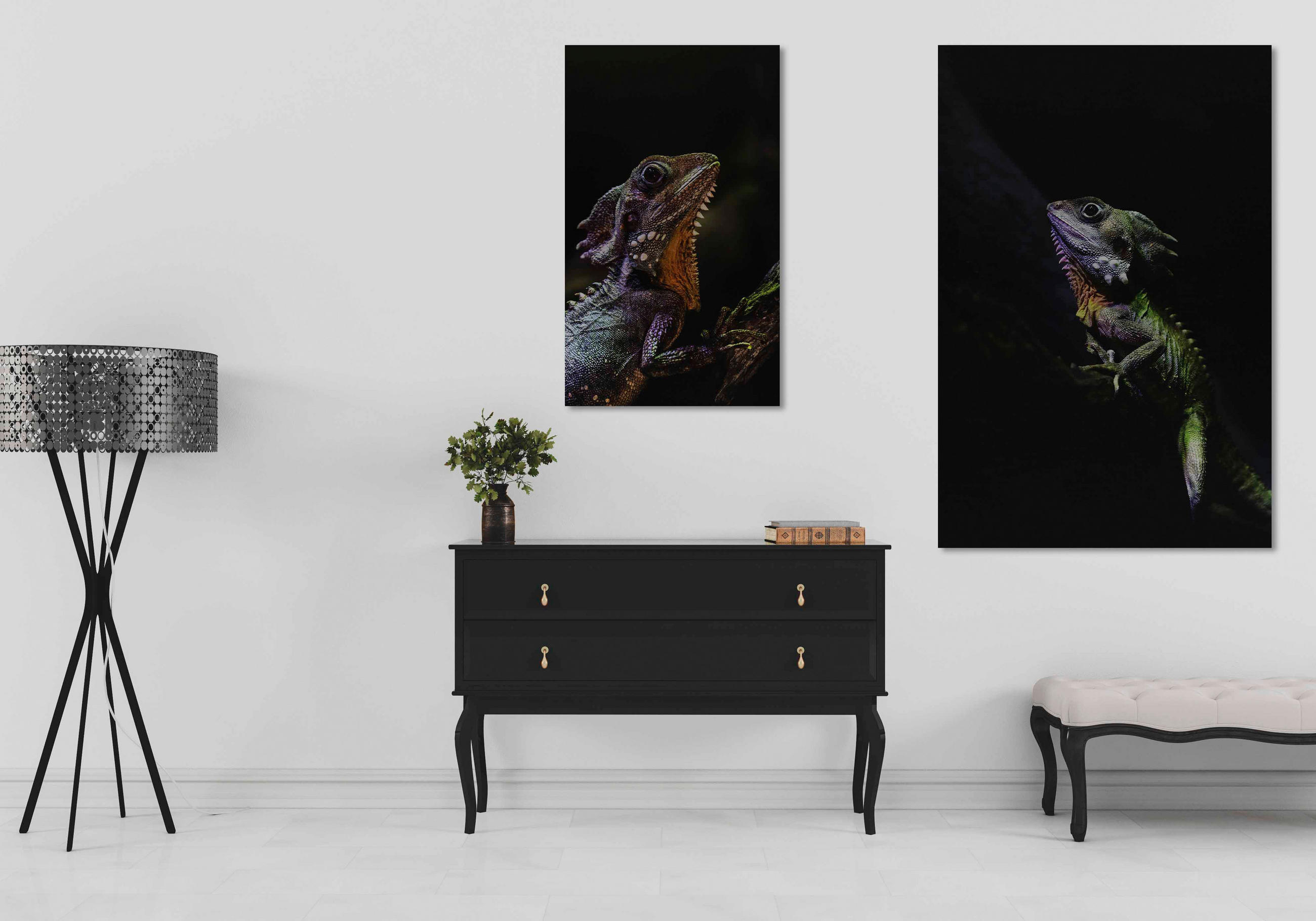 ALUMINIUMBILD 98/148 cm  - Gelb/Lila, Design, Kunststoff/Metall (98/148cm)