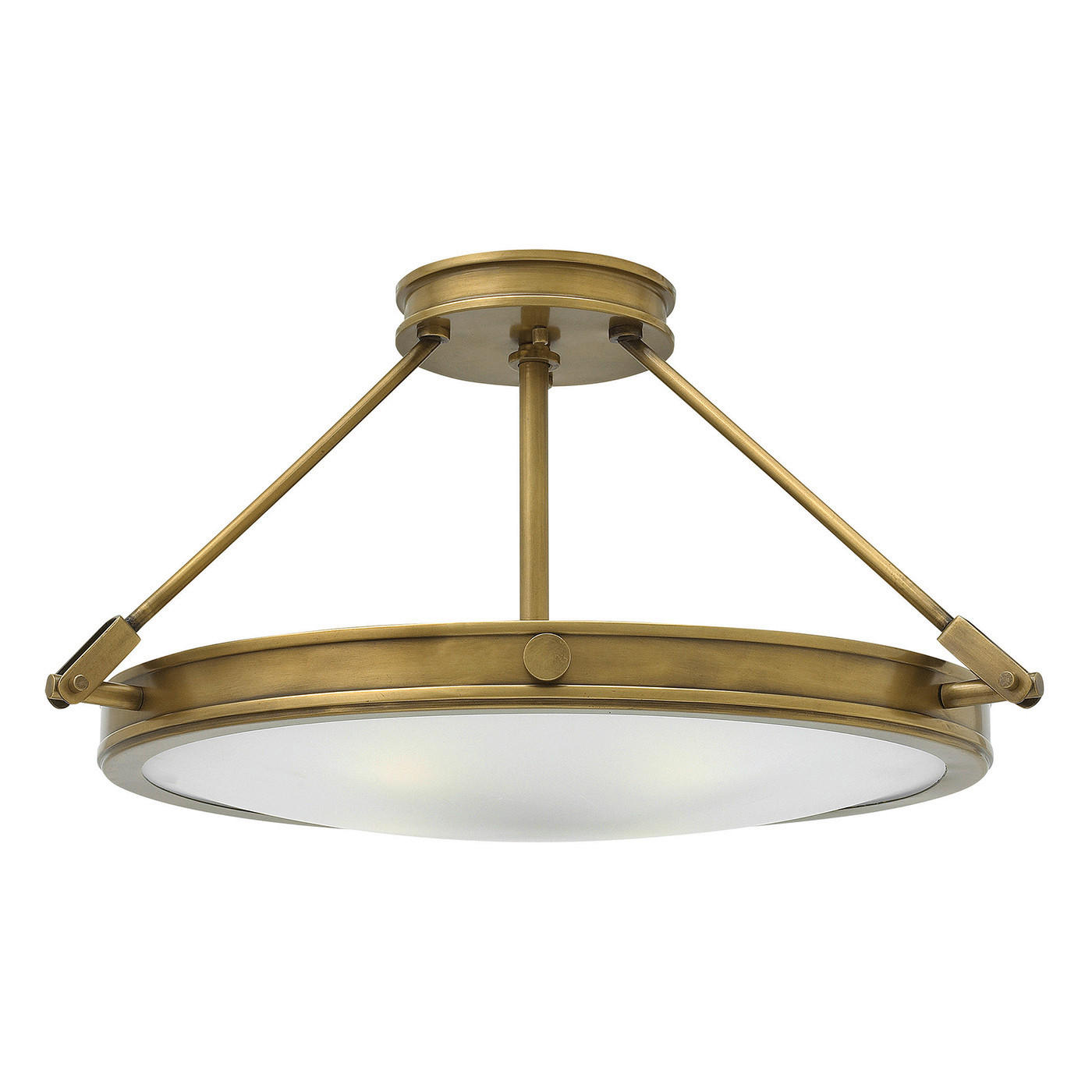 DECKENLEUCHTE Elstead Collier 55.9/29.3 cm   - Messingfarben, KONVENTIONELL, Glas/Metall (55.9/29.3cm) - Elstead Lighting