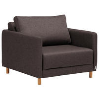 FEKVŐFOTEL textil sötétbarna  - natúr színű/sötétbarna, Konventionell, műanyag/textil (89/79/94cm) - Cantus