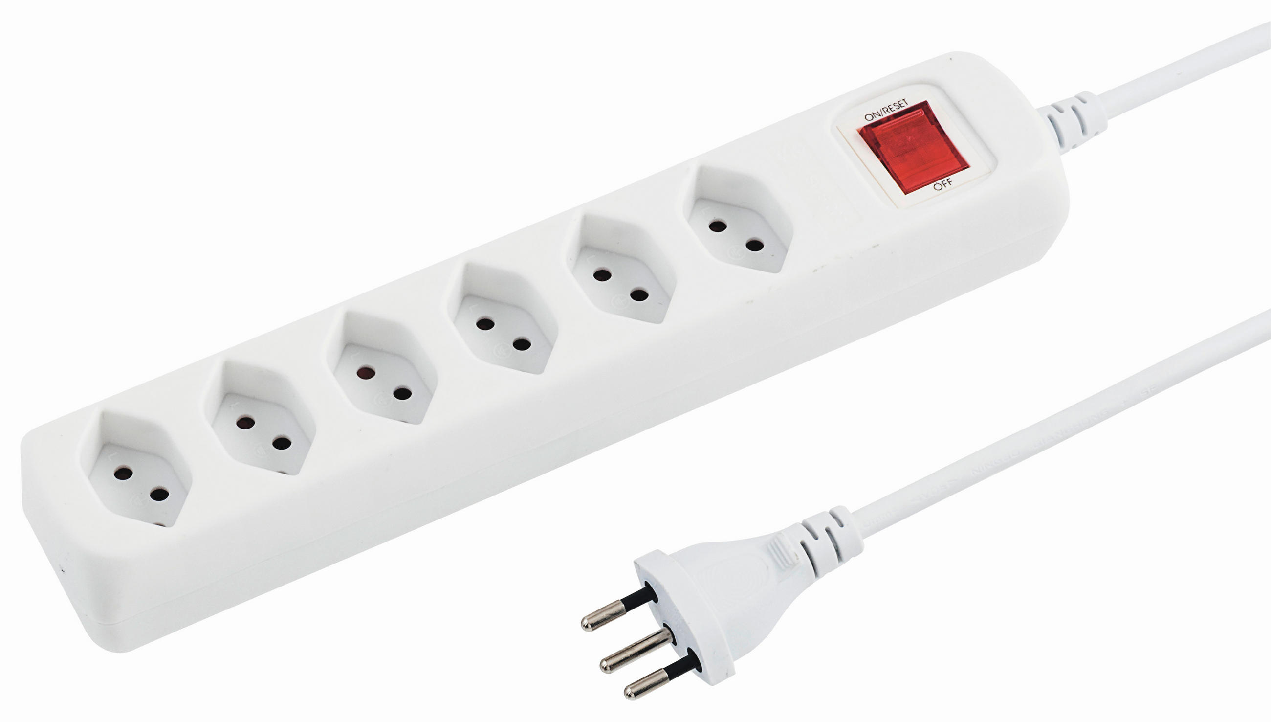 STECKDOSENLEISTE - Weiss, Basics, Kunststoff (150cm) - Eglo