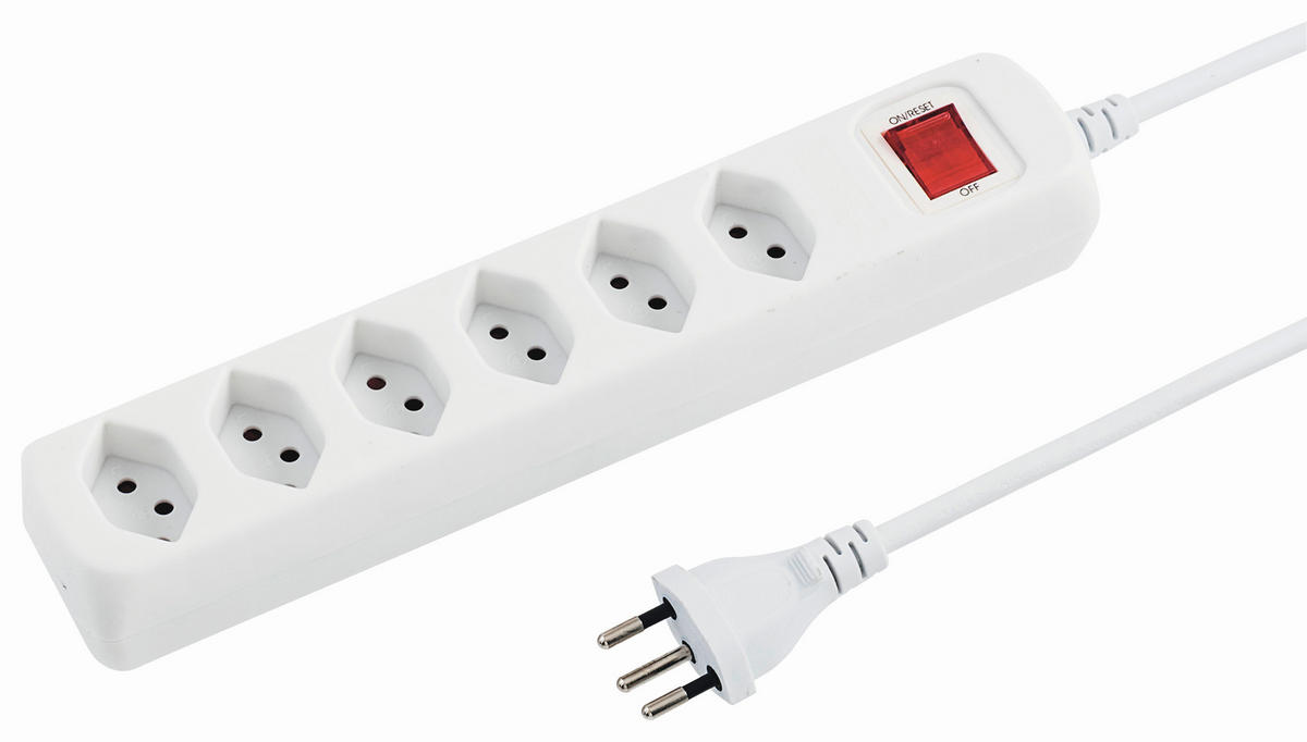 STECKDOSENLEISTE - Weiss, Basics, Kunststoff (150cm) - Eglo