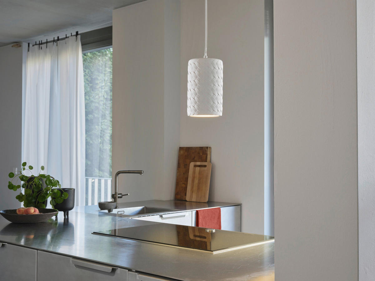 HÄNGELEUCHTE 14/128 cm  - Weiß, Basics, Stein/Metall (14/128cm) - Osram