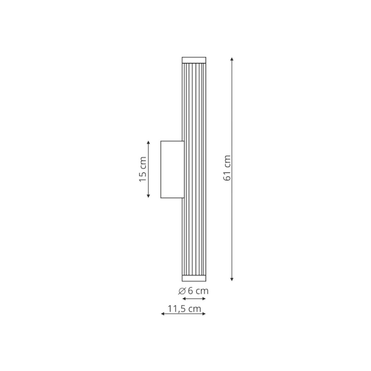LED-WANDLEUCHTE Vena 6/61/11,5 cm  - Goldfarben, Design, Kunststoff (6/61/11,5cm)