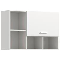 HÄNGESCHRANK 95/64/34 cm  - Silberfarben/Weiß, Basics, Holzwerkstoff/Kunststoff (95/64/34cm) - MID.YOU