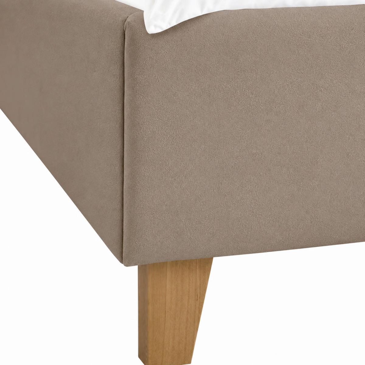 POLSTERBETT 140/200 cm,  in Braun, Lattenrost, Bettkasten,  - Eichefarben/Braun, MODERN, Holz/Textil (140/200cm) - MID.YOU