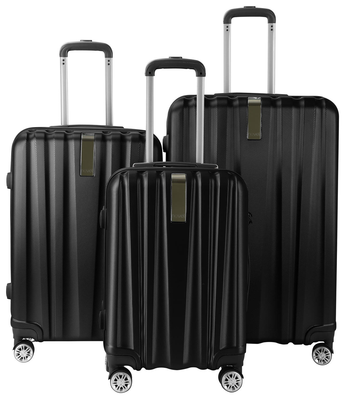 REISEKOFFER Schwarz  - Schwarz, Basics, Kunststoff/Metall (36/55/23cm) - Novel