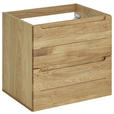 WASCHBECKENUNTERSCHRANK 60/54/46 cm  - Eichefarben, KONVENTIONELL, Holz/Holzwerkstoff (60/54/46cm) - Linea Natura