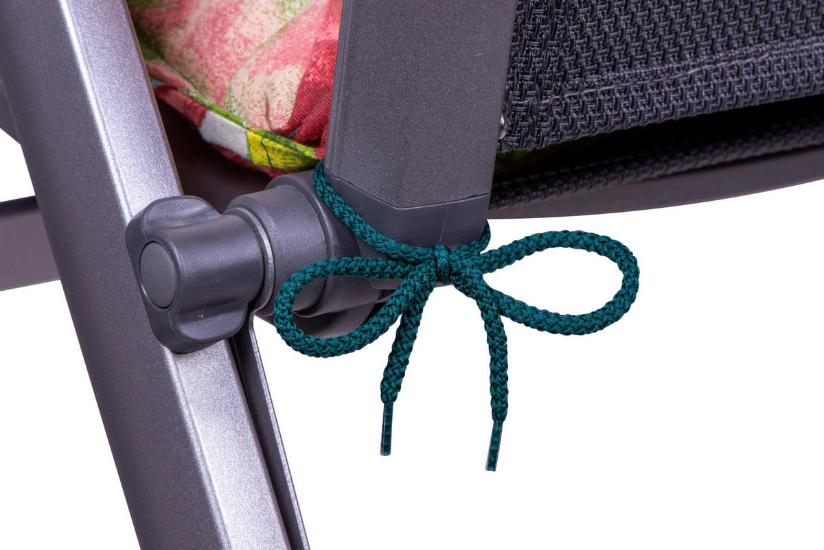 SESSELAUFLAGE Blume  - Blau/Lila, Design, Textil (50/7/108cm)