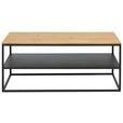 COUCHTISCH in Holz, Metall 100/60/41,5 cm  - Eichefarben/Schwarz, Design, Holz/Metall (100/60/41,5cm) - Johann Jakob
