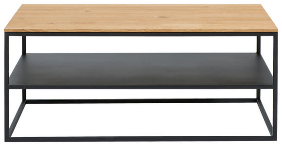 COUCHTISCH in Holz, Metall 100/60/41,5 cm - Eichefarben/Schwarz, Design, Holz/Metall (100/60/41,5cm) - Johann Jakob