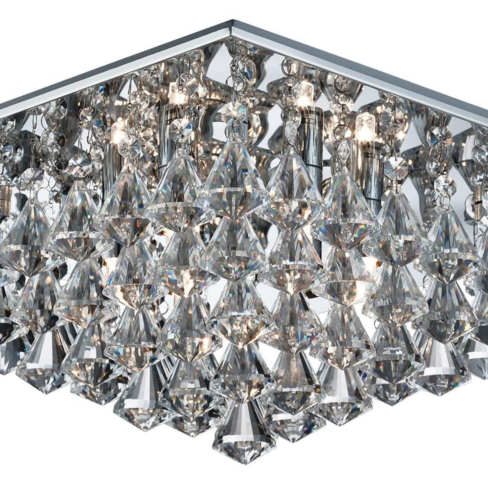 TAKLAMPA 44/44/17 cm  - klar/silver, Basics, metall/glas (44/44/17cm)
