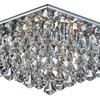 DECKENLEUCHTE    44/44/17 cm  - Klar/Silberfarben, Basics, Glas/Metall (44/44/17cm)