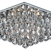 TAKLAMPA 44/44/17 cm  - klar/silver, Basics, metall/glas (44/44/17cm)