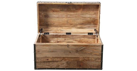 TRUHE - Schwarz/Naturfarben, Natur, Holz/Metall (80/40/40cm) - Landscape