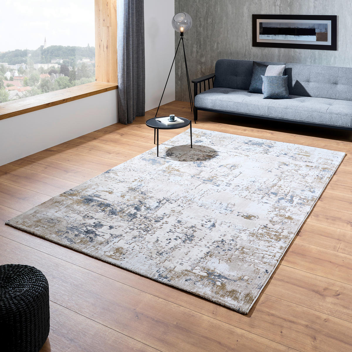 SZŐTT SZŐNYEG  Elegance  - bézs/szürke, Design, textil (80/150cm) - Novel