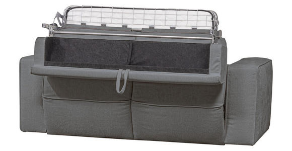 SCHLAFSOFA  in Chenille Dunkelgrau  - Dunkelgrau/Schwarz, Design, Kunststoff/Textil (227/74/105cm) - Novel