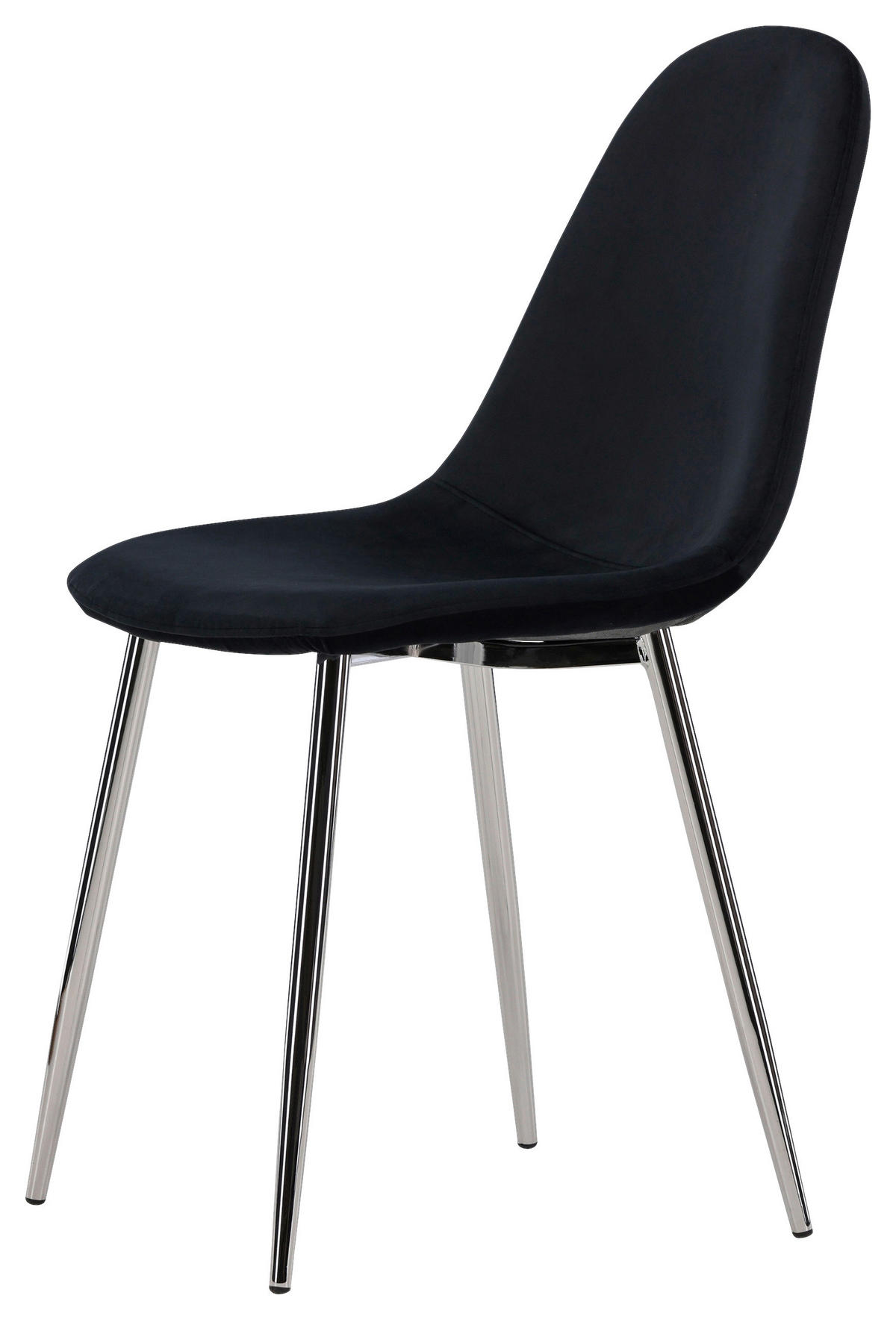 STOLSET 2 styck stål sammet  - svart, Design, metall/textil (45/90/52cm) - Livetastic