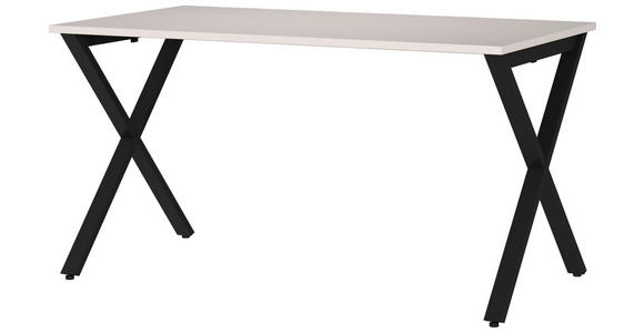 SCHREIBTISCH 140/80/75 cm  in Schwarz, Kaschmir  - Kaschmir/Schwarz, MODERN, Holzwerkstoff/Metall (140/80/75cm) - Novel