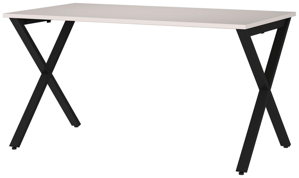 SCHREIBTISCH 140/80/75 cm  in Schwarz, Kaschmir  - Kaschmir/Schwarz, MODERN, Holzwerkstoff/Metall (140/80/75cm) - Novel