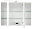 SPIEGELSCHRANK 80/64/20 cm  - Alufarben/Weiß, KONVENTIONELL, Glas/Holzwerkstoff (80/64/20cm) - Held
